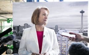 Seattle Mayor Jenny Durkan at Apple’s announcement